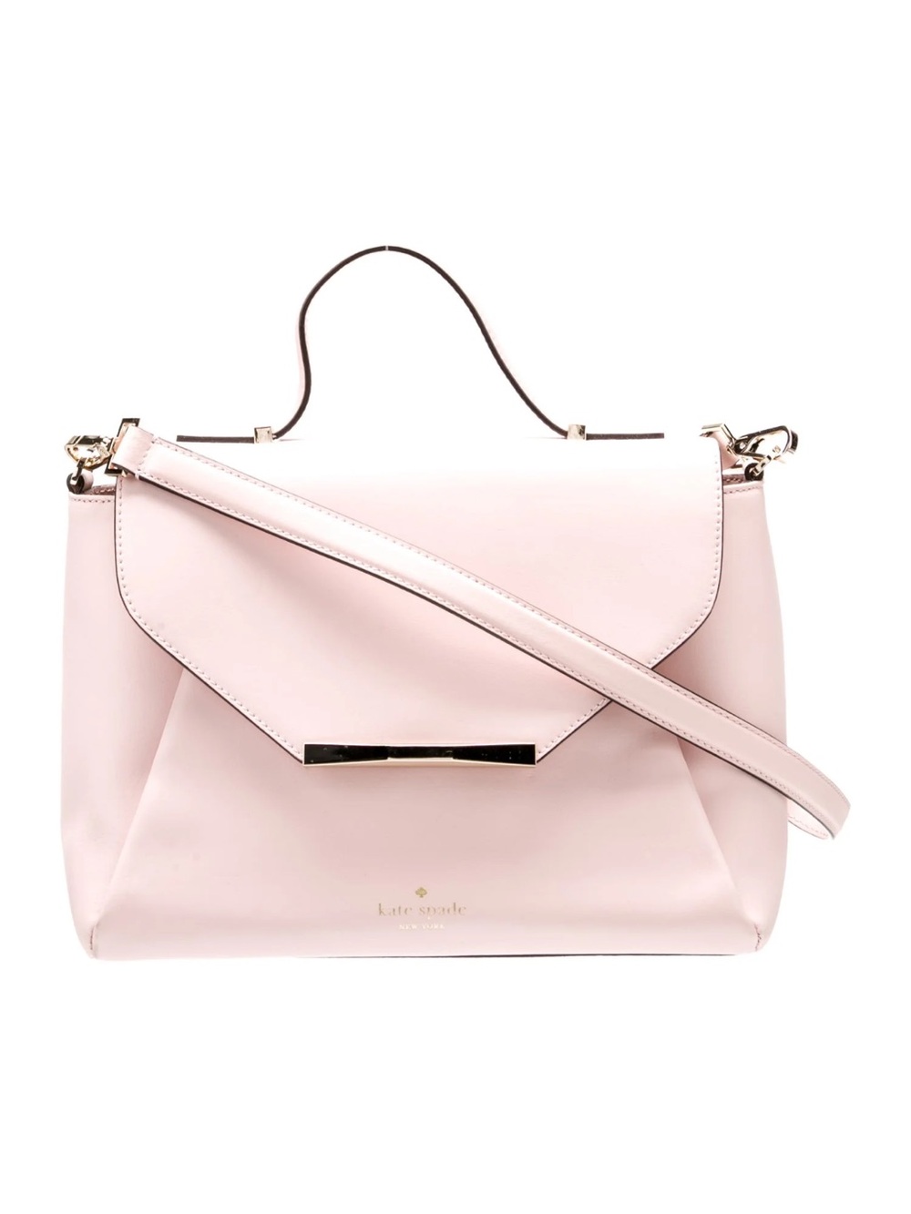 Kate Spade Cow Leather Camden Way Palermo satchel soft pink gold tone hardware - Picture 14 of 15